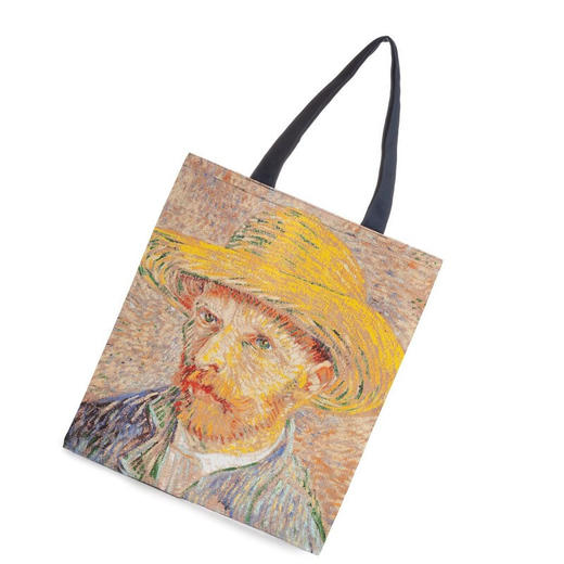大都会艺术博物馆 梵高戴草帽的自画像 创意艺术帆布包 商品图2