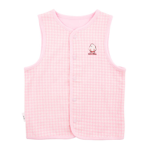 棉果果春秋季有机棉纱内衣上装马夹双层汗布里子M101171220044 商品图2