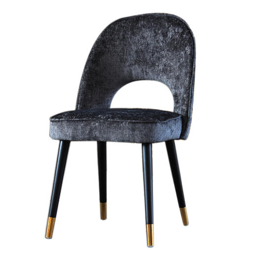 NS家居nsfurniture软包布艺黑金脚餐椅多色单椅NSDC-1230 商品图1