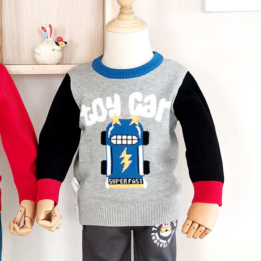 棉果果春秋季男童套头纯棉毛衫M112160520087 商品图2