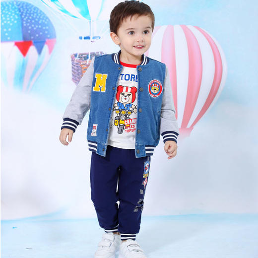 棉果果春秋季男童小毛圈运动长裤M112200220093 商品图4