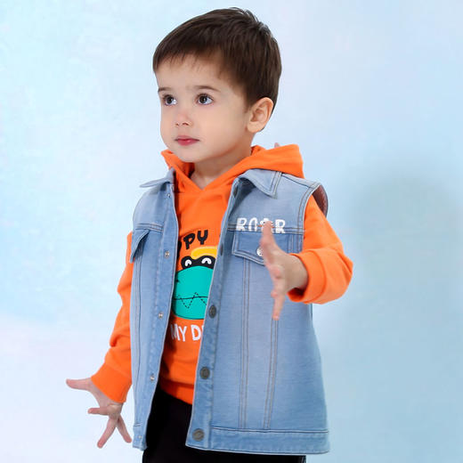 棉果果春秋季男童牛仔马夹M112171220111 商品图1