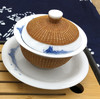 【老山翁】竹丝扣瓷茶具盖碗茶杯手工竹编茶具套装 商品缩略图0