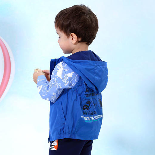 棉果果春秋季男童梭织连帽马夹上装M112171320110 商品图1