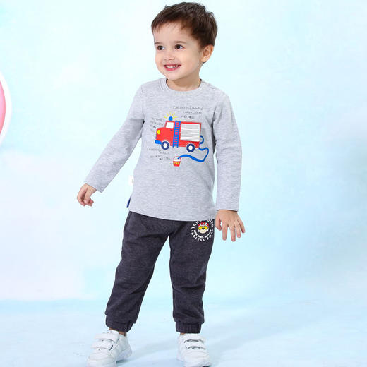 棉果果春秋季男童小毛圈休闲长裤M112200220094 商品图2