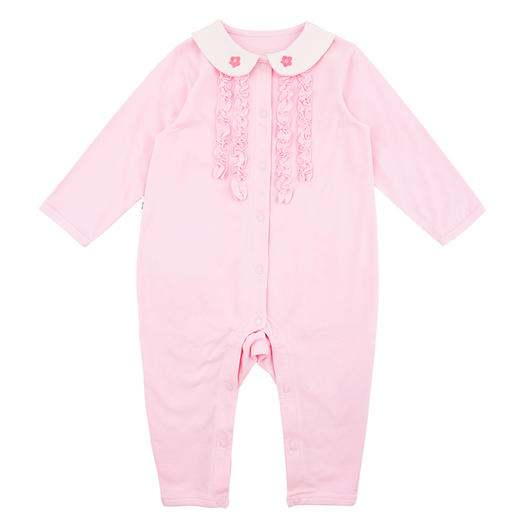 棉果果春秋季有机棉纱内衣对开连体衣M101722220039 商品图1