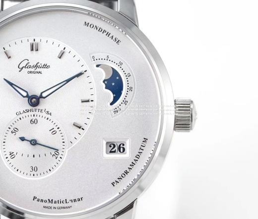 TZ格拉苏蒂原创偏心系列1-90-02款腕表，完美的还原Cal.90-02四分之三德式机芯，双跳大日历精彩呈现，尺寸40mm，淬火烧蓝钢指针。 商品图12