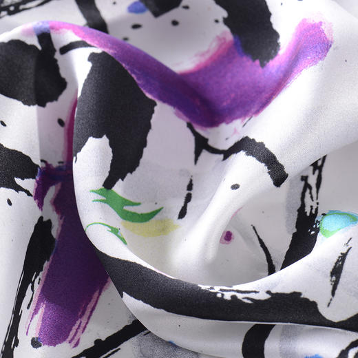 吴冠中艺术丝巾《紫藤》长巾 桑蚕丝 商品图2