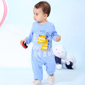 棉果果春秋季男童氨棉棉毛偏襟连体衣M112720220118