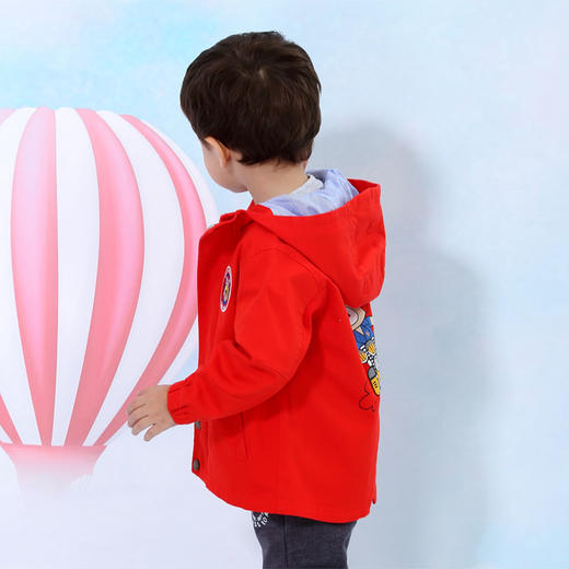 棉果果春秋季男童水洗棉连帽长袖外套M112100220091 商品图4