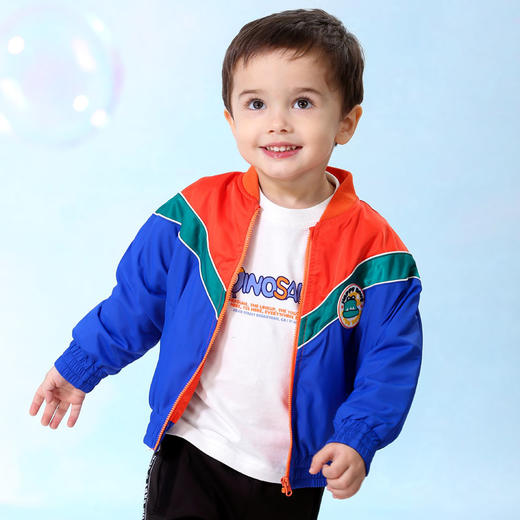 棉果果春秋季男童拼接对开外套M112100320114 商品图1