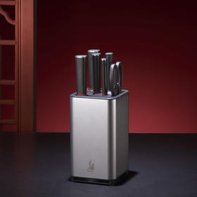 【拿铁铁器中华家刀】美系列M3七件套 七星高照厨房全套菜刀 切片刀斩骨刀熟食刀水果刀剪刀磨刀棒