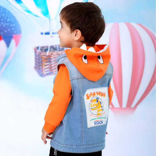 棉果果春秋季男童牛仔马夹M112171220111 商品图2