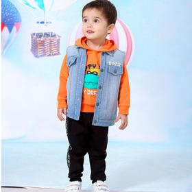 棉果果春秋季男童牛仔马夹M112171220111