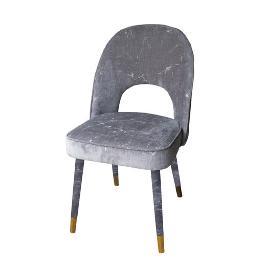 NS家居 ns furniture 布艺丝绒全包金脚餐椅单椅NSDC-1230B 商品图0