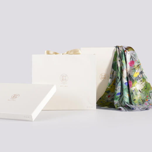 吴冠中艺术丝巾《山花》方巾  桑蚕丝 商品图3