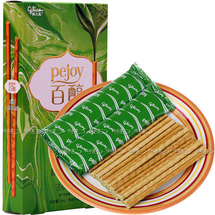 格力高百醇抹茶慕斯味注心饼干48g 商品图0