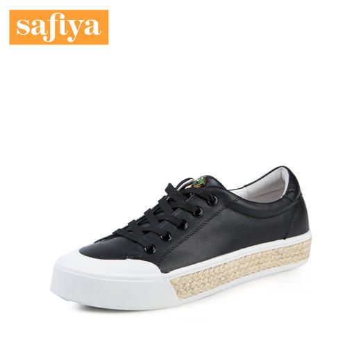 商场同款 |Safiya/索菲娅秋季牛皮时尚休闲平底低跟小白鞋SF81112104 商品图0