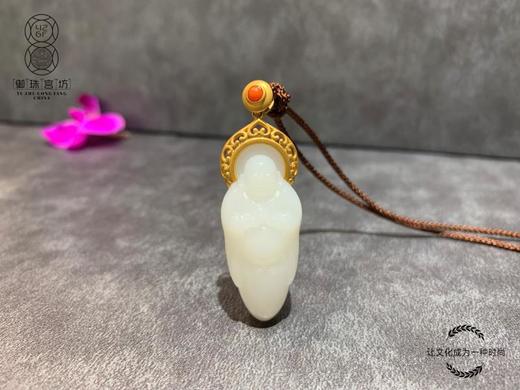 【御珠宫坊】金镶羊脂白玉佛 商品图0