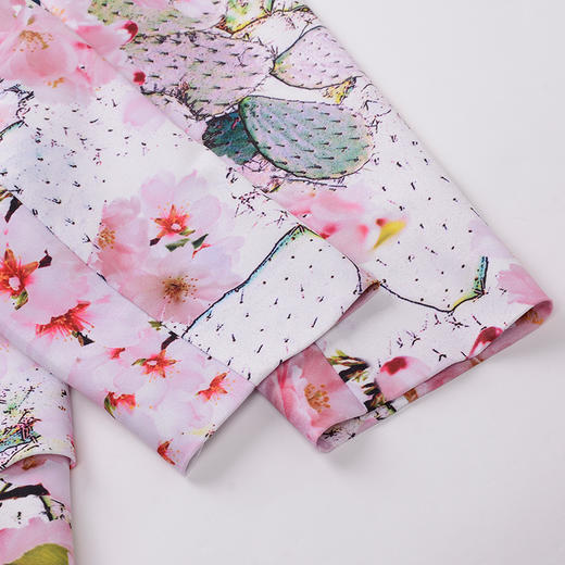 EITIE爱特爱秋季款简约甜美田园印花中袖连衣裙女50077307D 商品图3