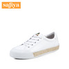 商场同款 |Safiya/索菲娅秋季牛皮时尚休闲平底低跟小白鞋SF81112104 商品缩略图1