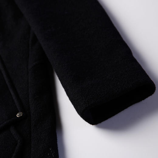 EITIE爱特爱秋季时尚百搭纯色通勤毛领口袋毛呢大衣女5014739 商品图3