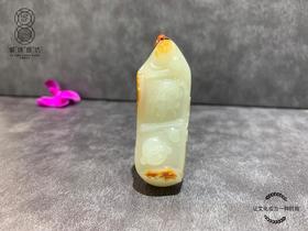 【御珠宫坊·传承系列】白玉子料财神佛挂件