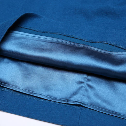 EITIE爱特爱秋冬纯色英伦时尚气质收腰拼接长袖连衣裙一步裙女5007778 商品图4