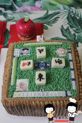 下单前请仔细阅读商品详情 麻将桌  如需增加或者修改文字 请下单备注 麻将和筹码均为巧克力制作 可食用 元宝均为巧克力 可食用