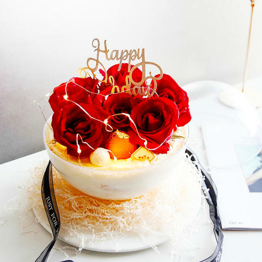 水晶球玫瑰蛋糕（红玫瑰/粉玫瑰两种款式） 商品图1