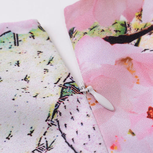 EITIE爱特爱秋季款简约甜美田园印花中袖连衣裙女50077307D 商品图4