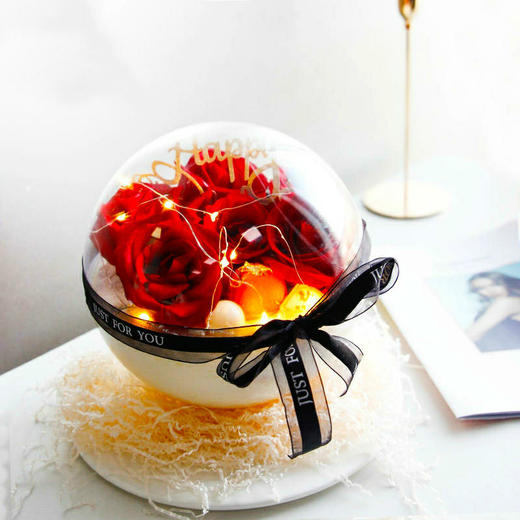 水晶球玫瑰蛋糕（红玫瑰/粉玫瑰两种款式） 商品图0