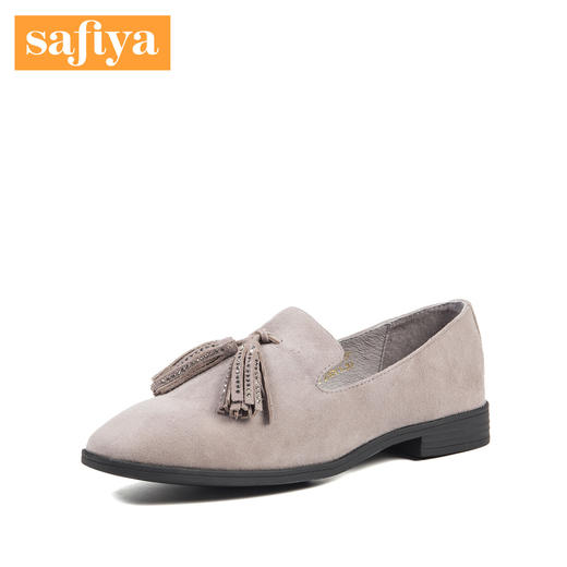 商场同款 | Safiya/索菲娅春夏流苏深口单鞋学院舒适休闲平底乐福女鞋SF83112017 商品图1