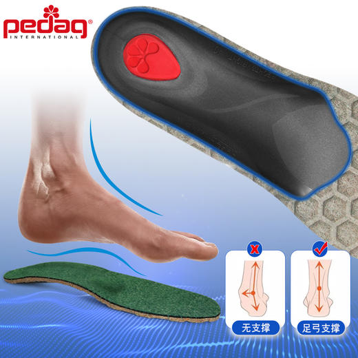 德国进口pedag吸汗透气活性炭底托护理鞋垫186 商品图3