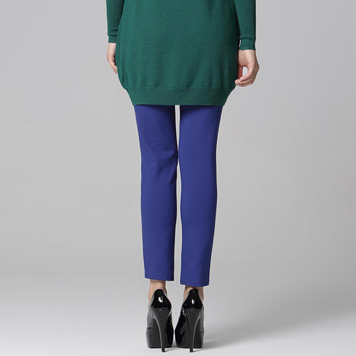 EITIE爱特爱秋季款时尚简约优雅纯色显瘦休闲裤九分裤5005717 商品图1