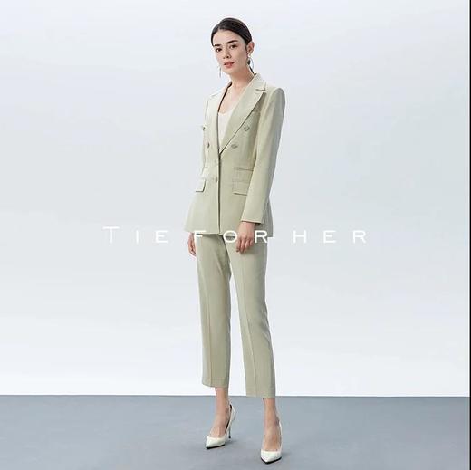 19AWDU219A嫩绿设计感西装两件套 商品图0