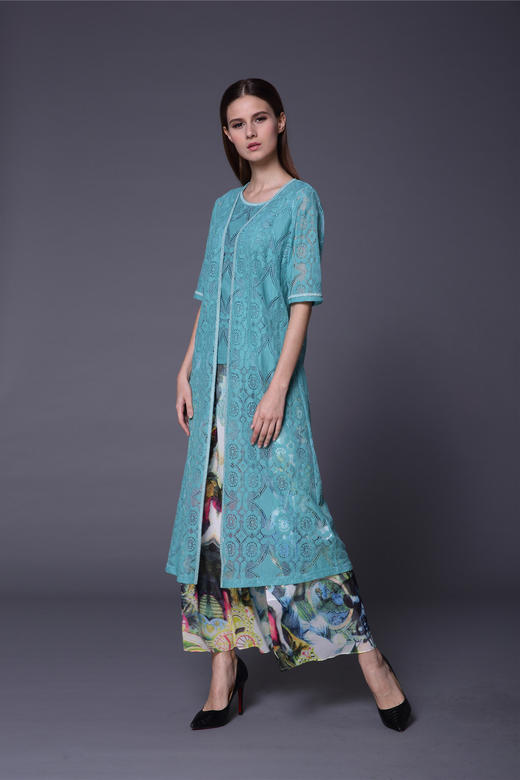 -【伯妮斯茵】162D226--绿色风衣--鲜花盛开的花园--《生命之美-梵高的花园》 商品图1