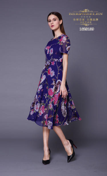 -【伯妮斯茵】162S139--紫色连衣裙--《花园的石阶》--《生命之美-梵高的花园》 商品图2
