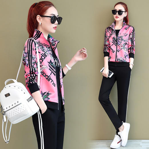 XMH-HD-8193时尚韩版休闲运动三件套 商品图0