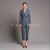 20LUX42莫兰迪蓝格纹双排扣西装两件套 商品缩略图0