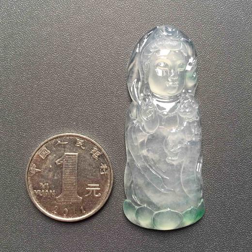 高冰到玻璃种飘阳绿翡翠文shu菩萨 商品图4