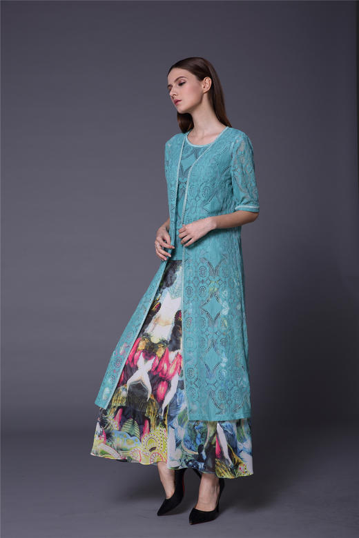 -【伯妮斯茵】162D226--绿色风衣--鲜花盛开的花园--《生命之美-梵高的花园》 商品图4