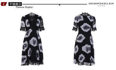 【伯妮斯茵】162S025--黑色连衣裙--麦田与太阳--《生命之美-梵高的花园》 商品图2