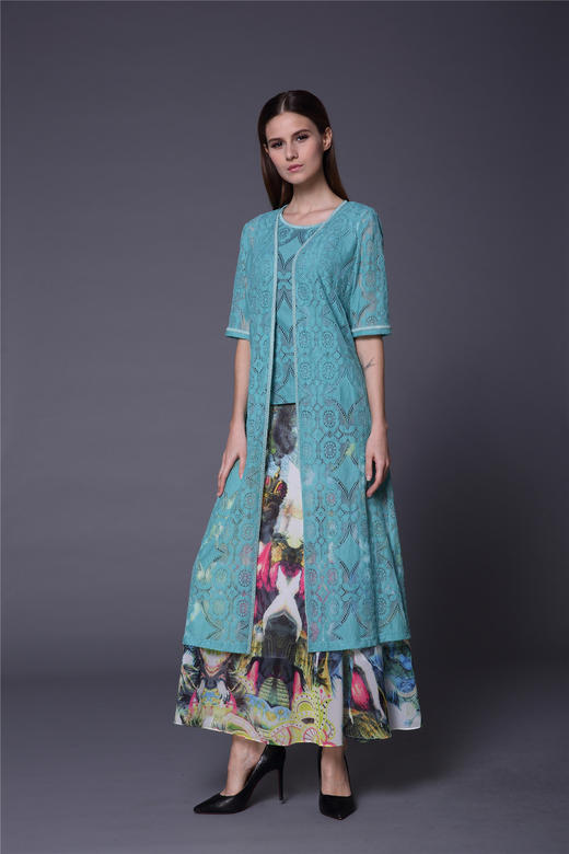 -【伯妮斯茵】162D226--绿色风衣--鲜花盛开的花园--《生命之美-梵高的花园》 商品图3