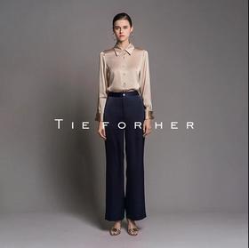 20SSP32A香槟金真丝衬衫