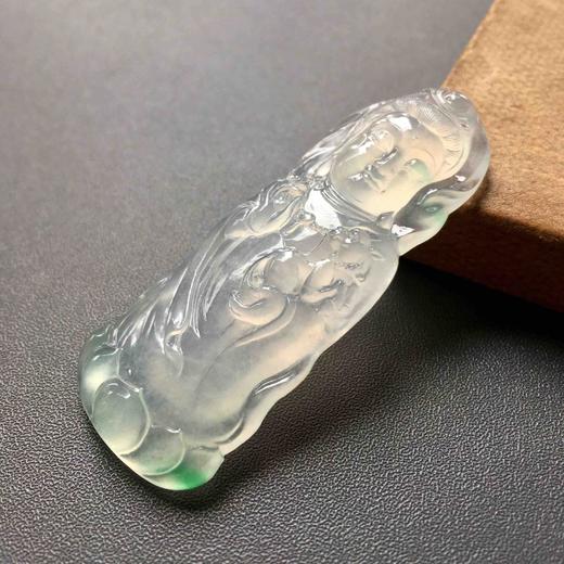 高冰到玻璃种飘阳绿翡翠文shu菩萨 商品图2