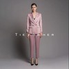 20SSDU264嫣然粉缎面双排扣西装两件套 商品缩略图0