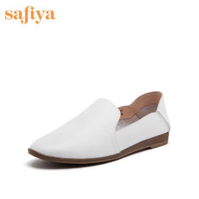 商场同款 |safiya/索菲娅深口春秋舒适平底简约单鞋休闲乐福鞋女SF91112121