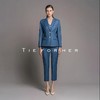 20LUX45风铃蓝色单排西装三件套 商品缩略图0