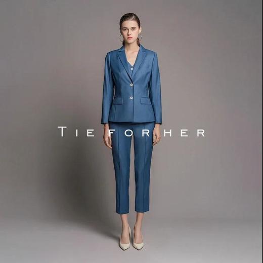 20LUX45风铃蓝色单排西装三件套 商品图0